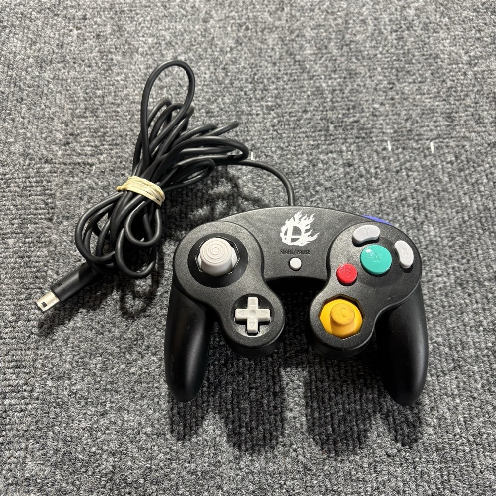 Nintendo GameCube Controller Super Smash Bros. Edition Black DOL-003 - Tested